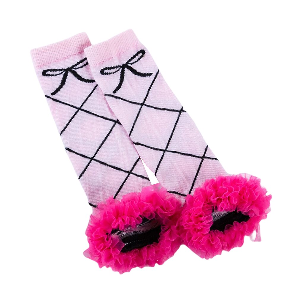Jambières en mousseline pour bébés filles, jambières de princesse en tricot doux, avec volants, pour -nés et nourrissons: C