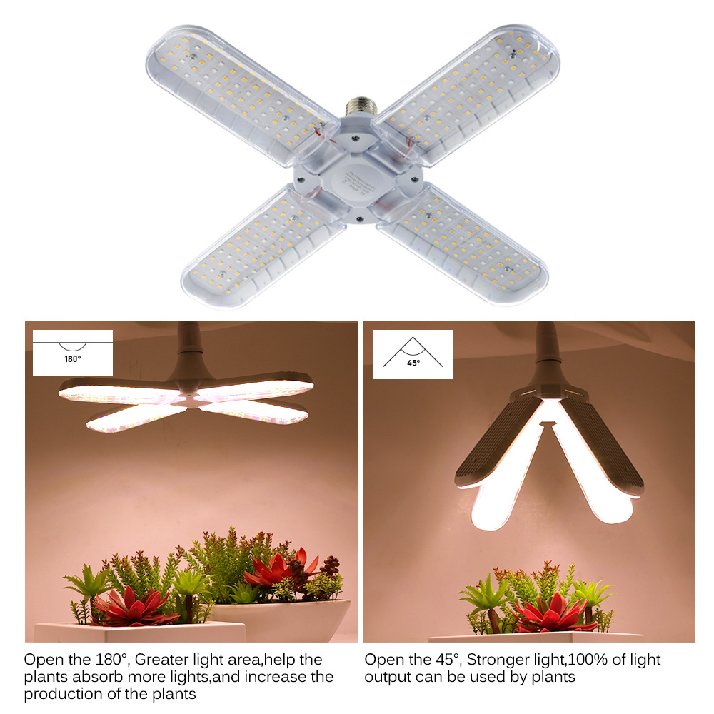 24W 36W 48W LED Grow Light E27 Opvouwbare Phyto Lamp Volledige Spectrum SMD2835 Lamp voor kamerplanten Bloom Bloei Groeien Lamp Tuin