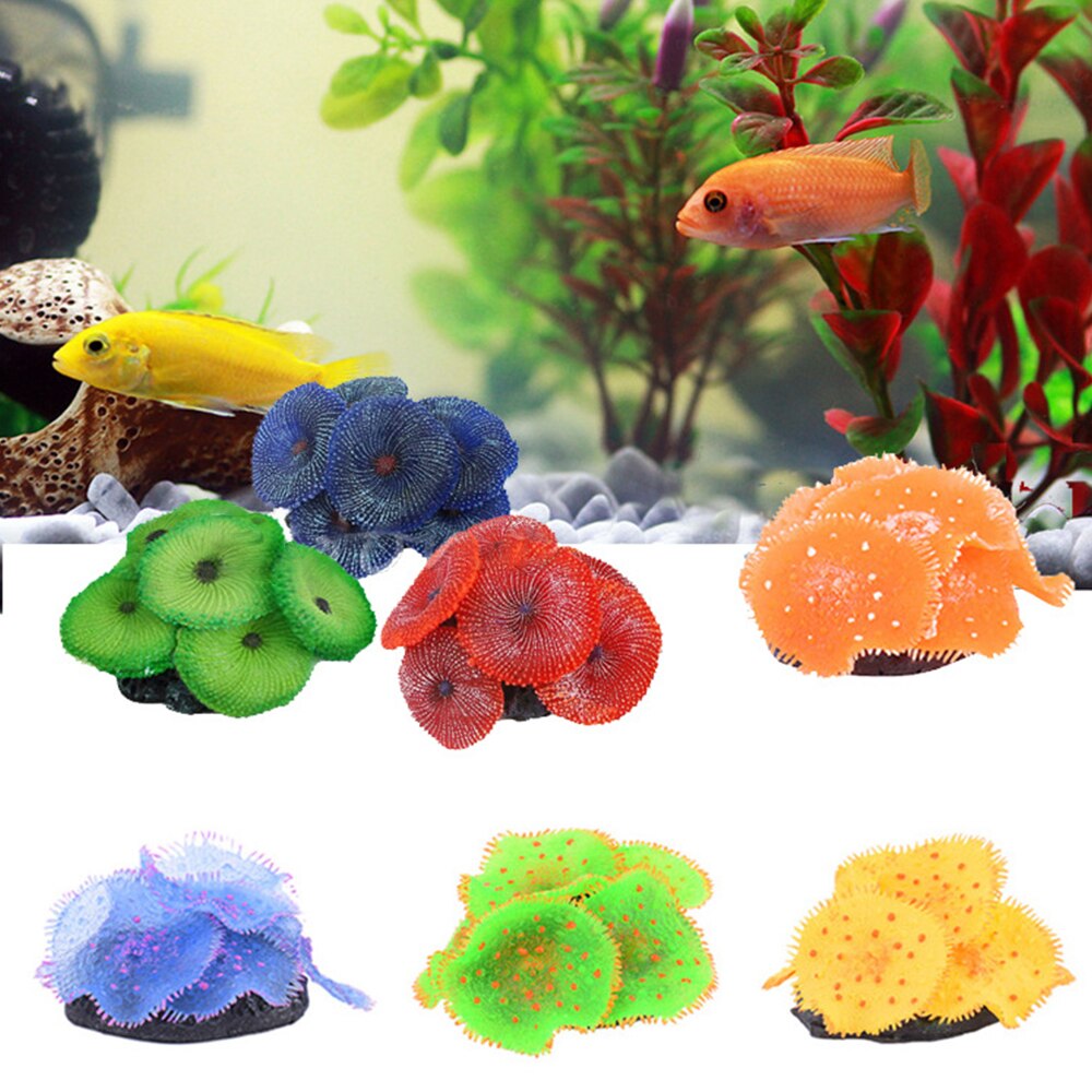 Kunstmatige Hars Koraal Zee Plant Ornament Siliconen Nontoxic Blue Kunstmatige Coral Plant Ornament Voor Aquarium Decor Supplies