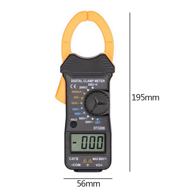 Handhållen digital ampere klämmätare strömmätare strömklämma tång voltmeter amperemätare multimeter precision mätningstestare