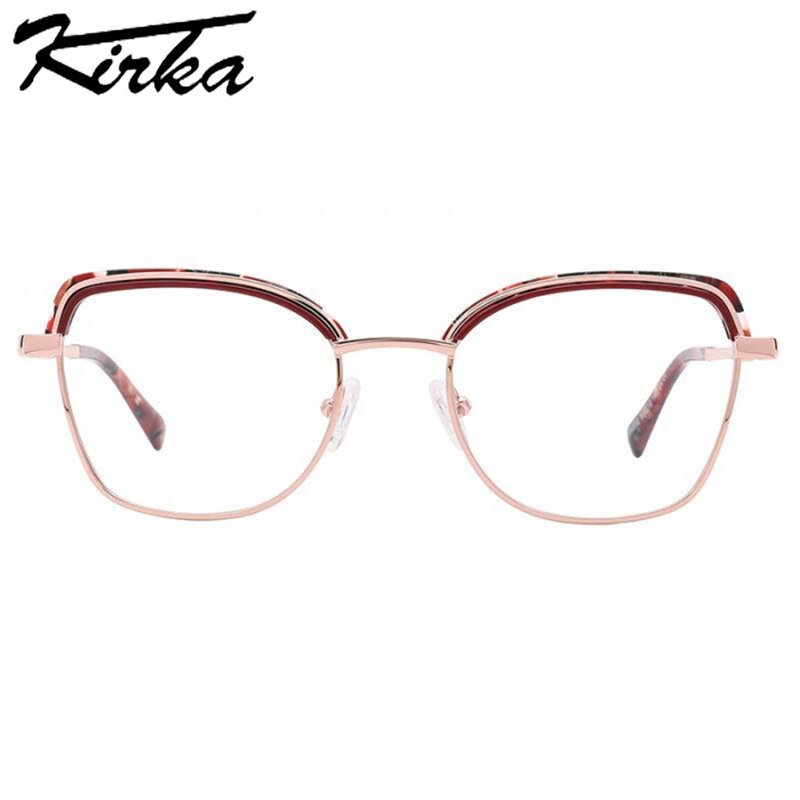 Kirka Runde Brille Rahmen handgefertigt Brillen Männer Jahrgang Frau Metall Gläser Computer Optik Frauen Photochrome Brillen Rahmen: MW6002 C4