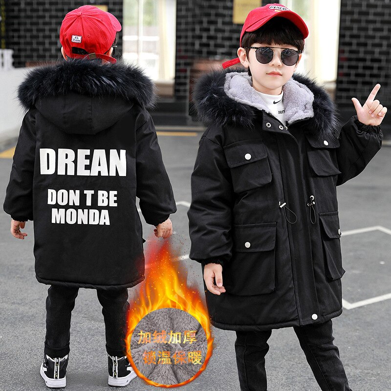 2022 Winter Kleding Jongens 4 Warm Houden 5 Kinderen 9 Jas 8 Tieners 10 Tot 15 Jaar Oud Dikkere katoen Winter Jas-30 Graden