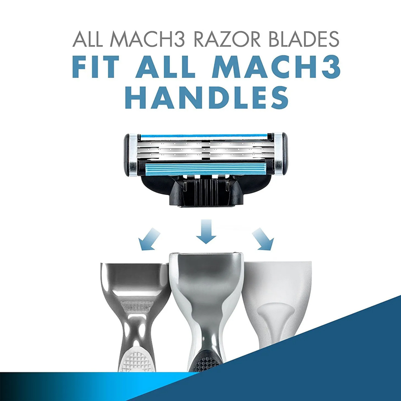 Gillette Mach3 Herren Rasierklinge Rasierklinge Kopf füllt Patronen mit Schmier streifen 3 Schichten Klingen schnell schneiden Gesicht Bart