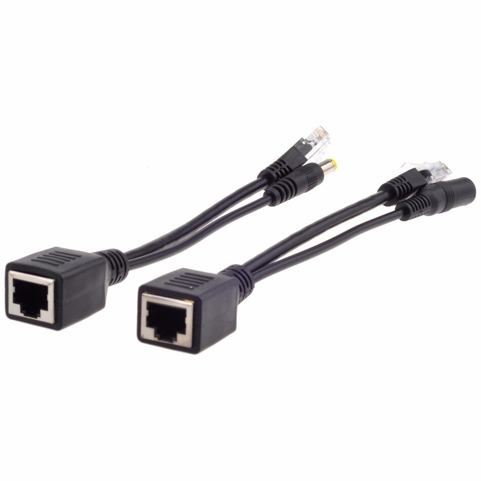 Poe passiv kabeldelare power over ethernet poe splitter & injektorkabelsats poe adapter, poe adapterkabel  dc 12v