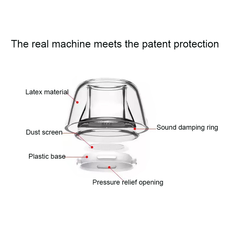 1PairTPE Transparent Latex Earmuffs For Apple Airpods Pro Earphone Cover Airpods Pro2 Soundproof Earplug Accessories