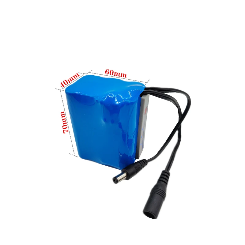 BMS 12.6V 12800mAh 3S2P 18650 Li-Ion Battery Pack with Power Indicator