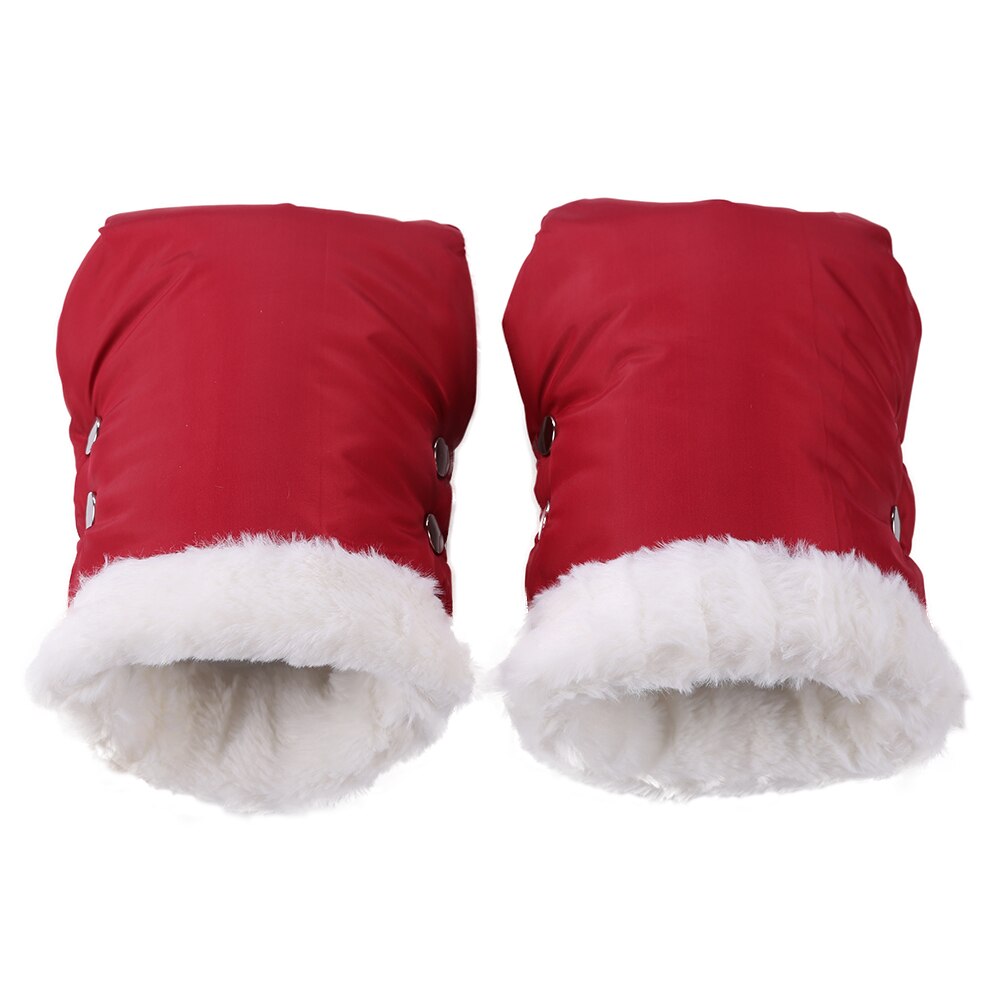 1 Paar Wandelwagen Handschoenen Waterdichte Kinderwagen Accessoire Winter Warme Wandelwagen Handschoenen Zachte Handschoenen Hand Muff Kinderwagen Accessoires: Rood