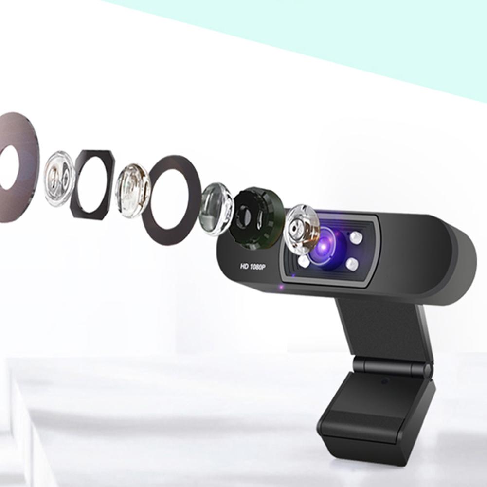 Full Hd Webcam Usb 1080P Hd Computer Pc Webcamera 1920X1080 Met Microfoon Camera 'S Voor Live-uitzending Video bellen Conferentie