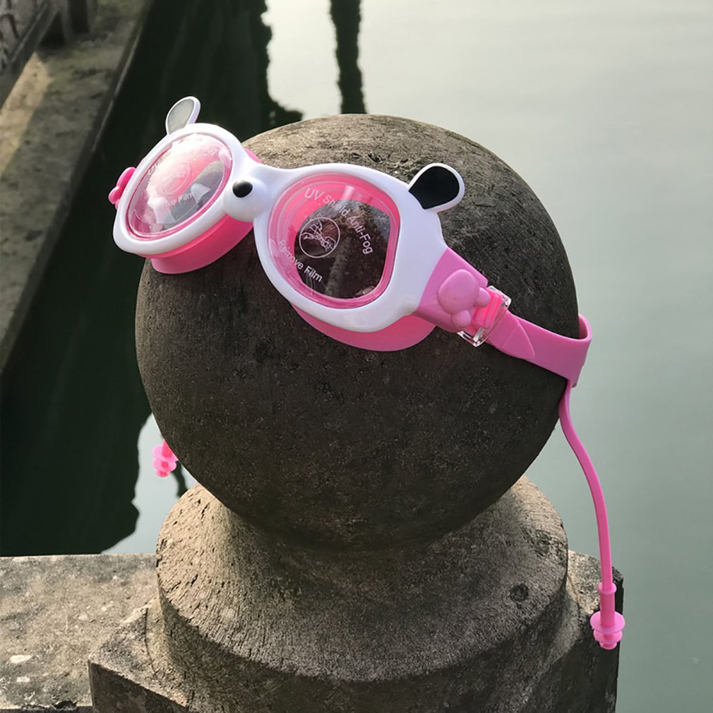 children swimming goggles lcute panda Anti-fog children swimming goggles wide-angle mirror for children Neutral / kids: 4
