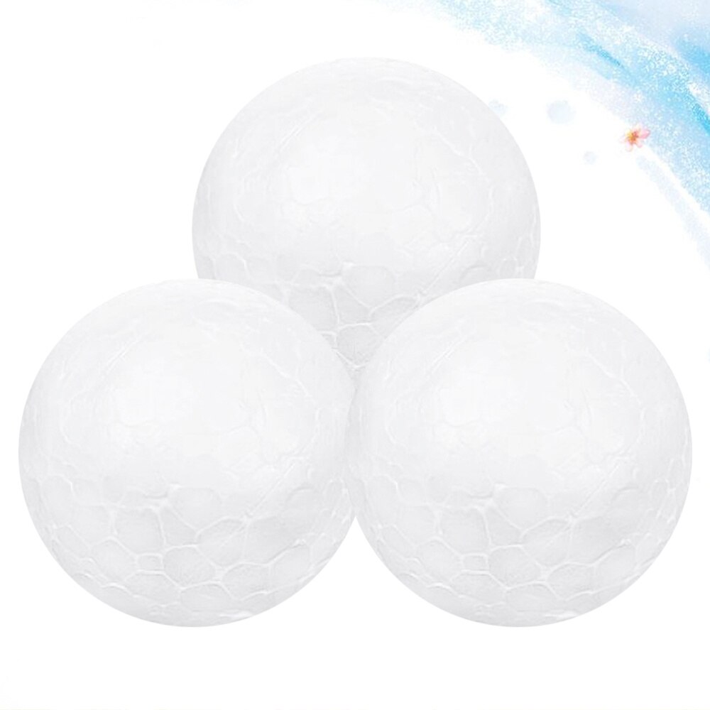 20CM White Children DIY Craft Material Funny Round Christmas Ornament Layout Decorative Props: White 1