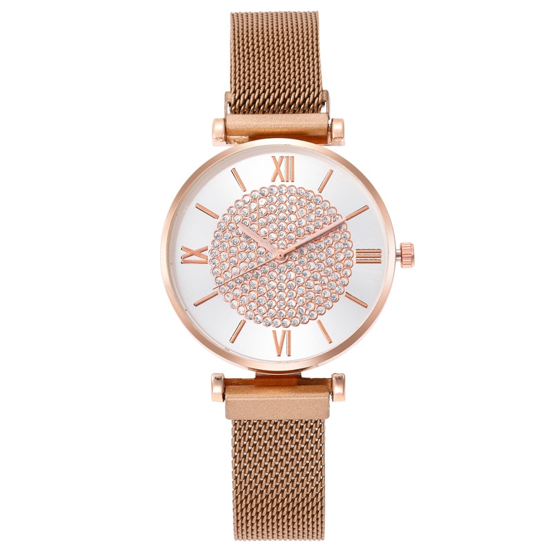 Mode Magneet Horloge Voor Vrouwen Luxe Dames Pols horloges Quartz Vrouwelijke Horloges Magnetische Klok Kristal Horloge Party