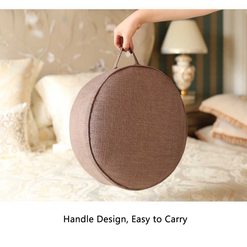Coussin de siège rond Tatami lavable , épais, Futon, pour Table à thé, balcon, salon, baie vitrée