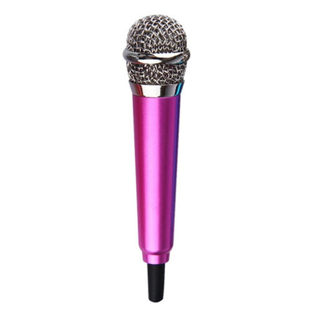 Mobile Phone Microphone 3.5mm Jack Plug Portable Condenser With Studio Voice Sing Wired With Earphone: red