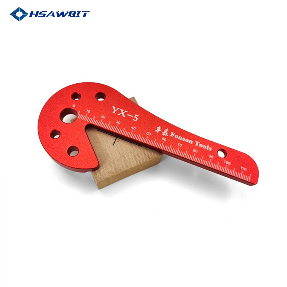 Aluminum Alloy Woodworking Center Scriber Round Bar Square Wood Center Draw Line 45 and 90 Degrees Right Angle Scribing Gauge
