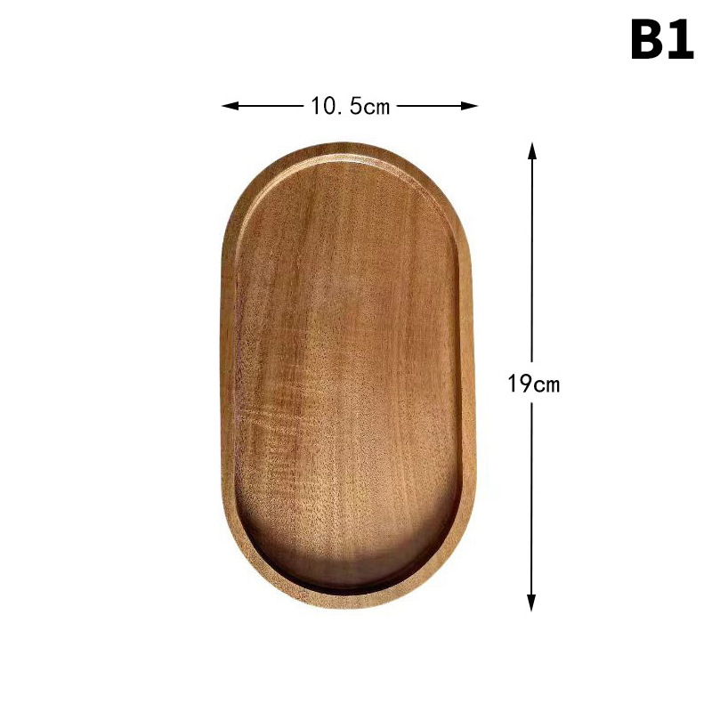 Geschirr Massivholz essen Tablett runde Rechteck Nachtisch Erzähler japanischen Stil Holz Snack Obst Tee Untertasse Palette Brot brett: Licht Gelb