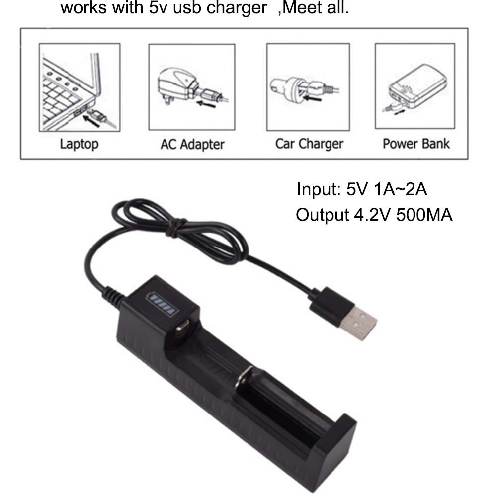 18650 Batterij Oplader Usb Batterij Adapter Led Smart Laadstroom Voor Oplaadbare Batterijen Li-Ion 18650 26650 14500 18350 16340