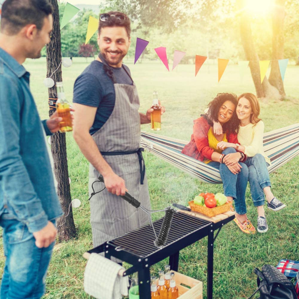 Kökstillbehör bbq grill grillsats rostfritt stål rengöringsborste grillprylar tillbehör borstar matlagningsverktyg