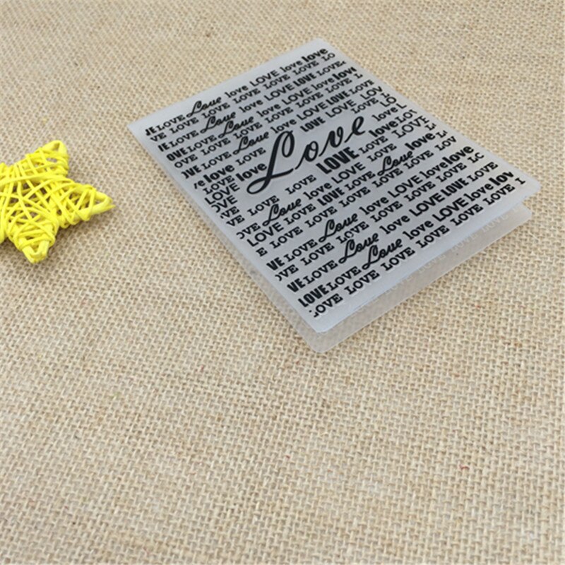 Love Plastic Embossing Folders for DIY Scrapbooking Paper Craft/Card Making Decoration Supplies