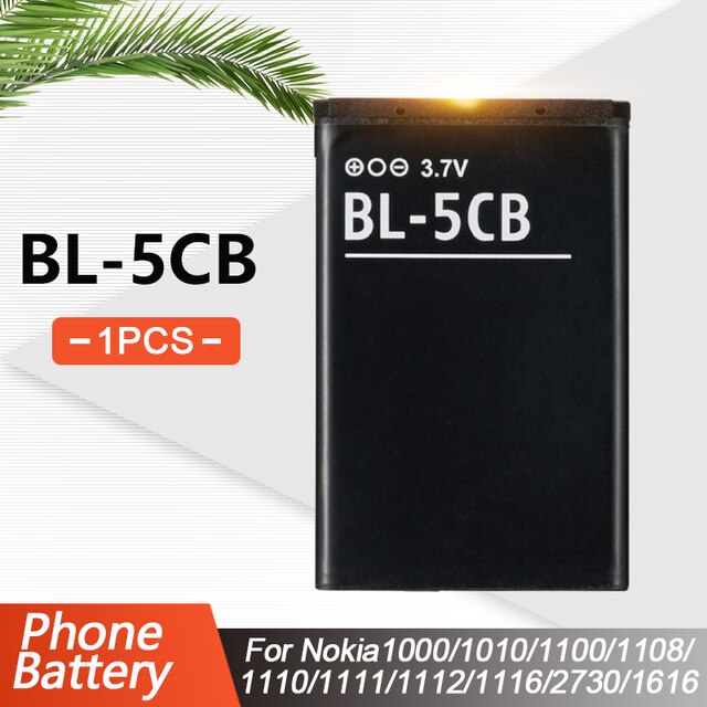 BL-5CB Bl 5CB BL5CB Telefoon Batterij Voor Nokia 1000 1010 1100 1108 1800 E60 3600 3660 6620 6108 3108 2135 6086 6108 6230 6820 7610: 1PCS