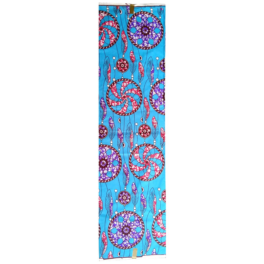 African Nigerian Wax Fabrics Ankara Polyester Print Sky-Blue Color Wax Fabric