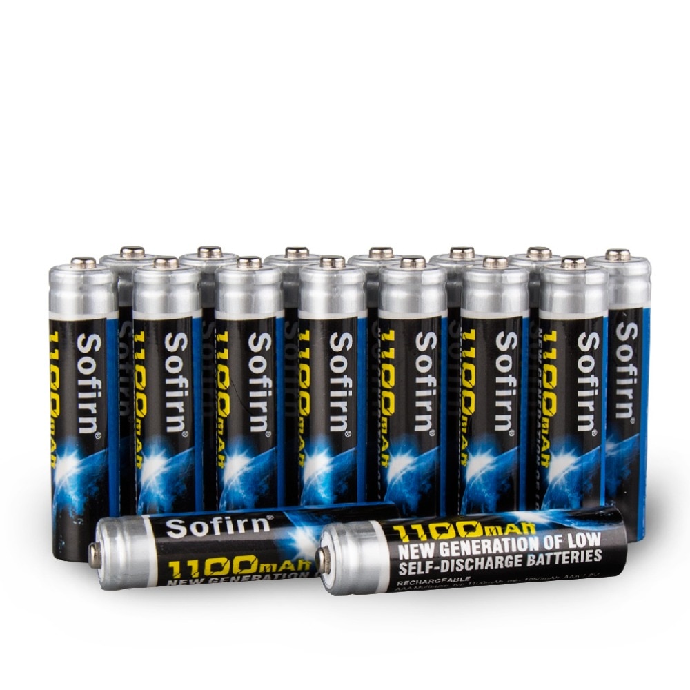 Aaa nimh 1100 mah oppladbare batterier til ledet lommelykt høykapasitets forhåndsladede batterier sett med 1000 syklus 16 pakke