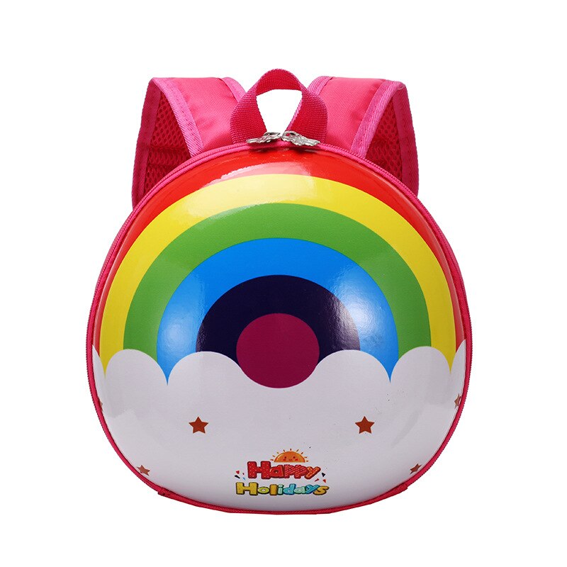 Kinderen baby rugzak wandelen veiligheidstuig teugels peuter riem tas anti-verlies schattige cartoon rugzakken regenboog: Roze
