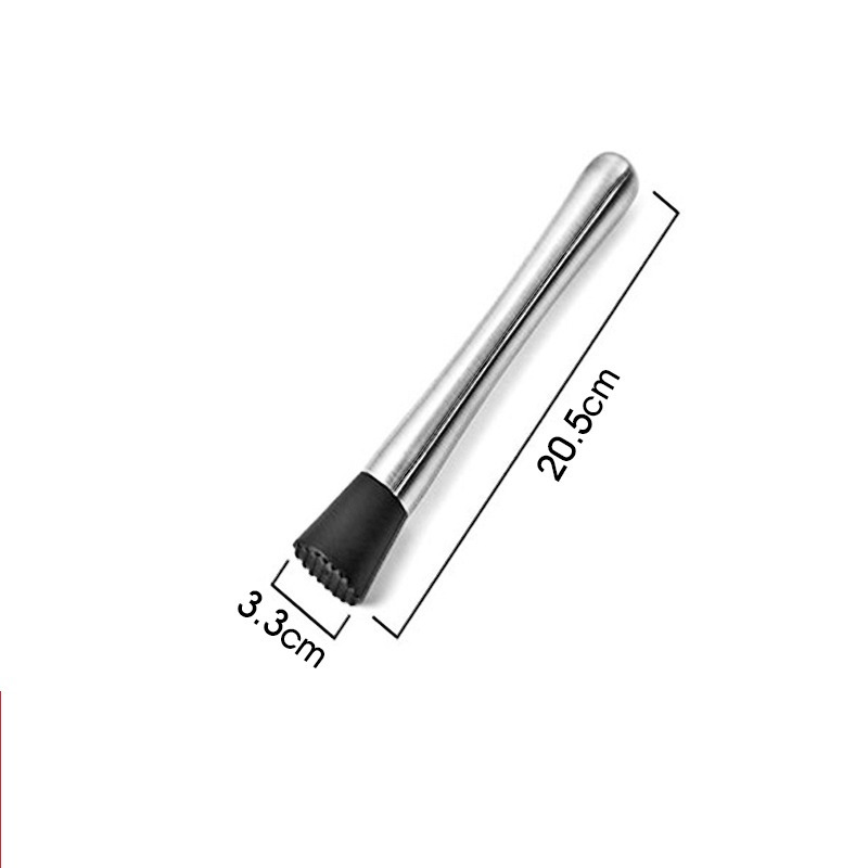 Cocktail Muddler Barware Mojito Cocktail Stainless Steel Bar Mixer DIY Drink Fruit Muddler Crushed Ice Barware Bar Tool: A3