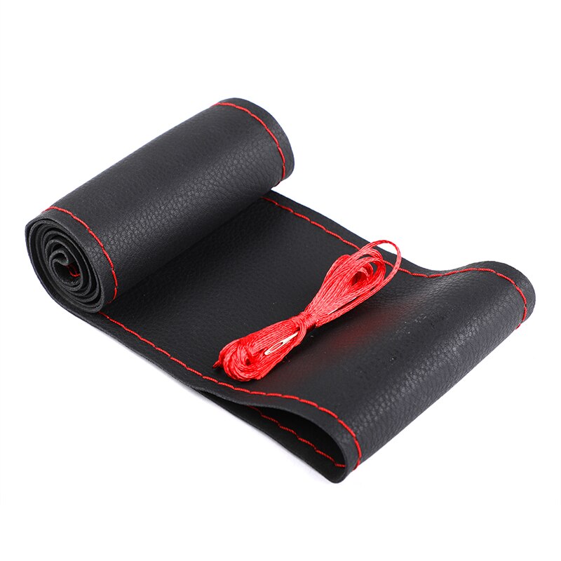 DIY Stuurwiel Covers Extreem Zacht Leer Vlecht op de Stuurwiel van Auto Met Naald en Draad Interieur accessoires