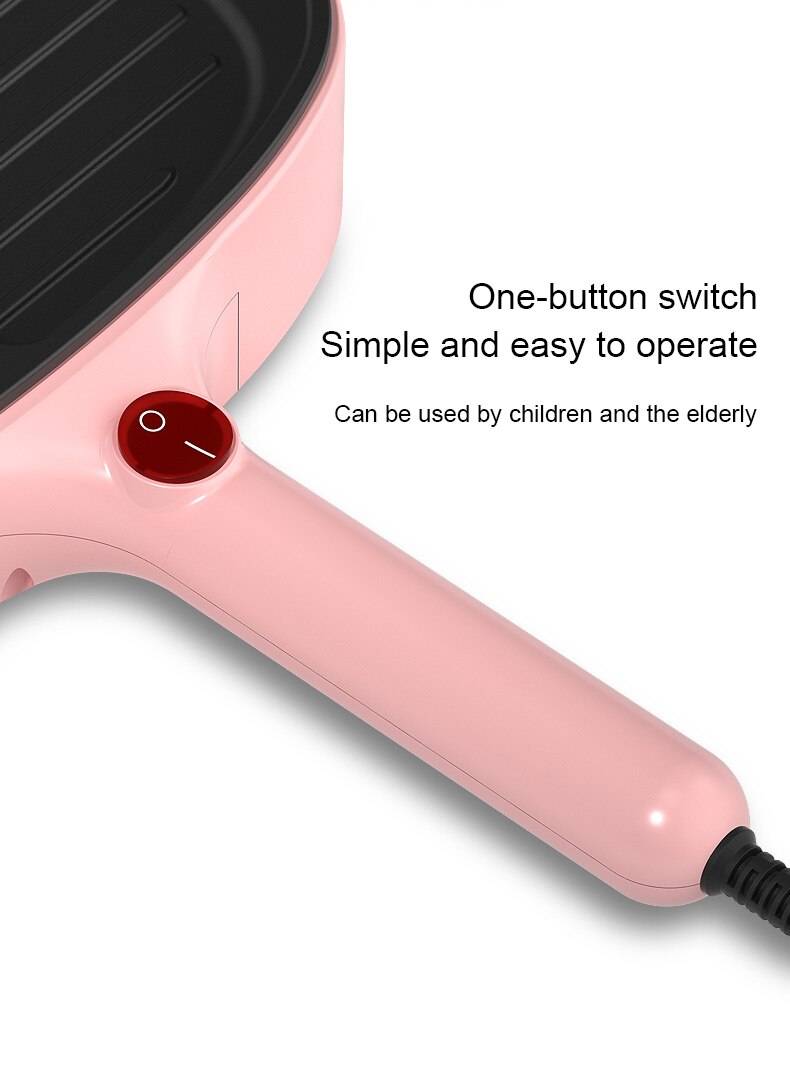 DMWD-sartén eléctrica 3 en 1 multifuncional, antiadherente, sin humo, para carne, huevo, tortilla, Cocina Para salchichas, Mini máquina de desayuno, 220V