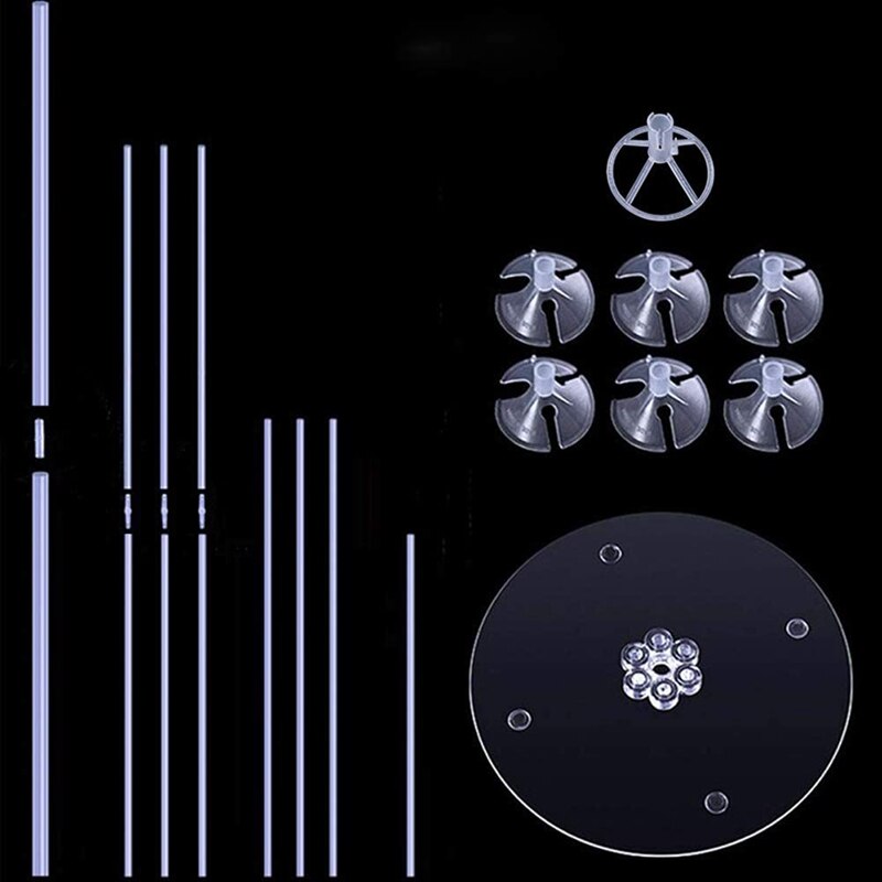 2 Sets Table Balloon Stand Kit Balloon Holders for Tables Balloon Cups and Sticks Balloon Stick Floor Stand