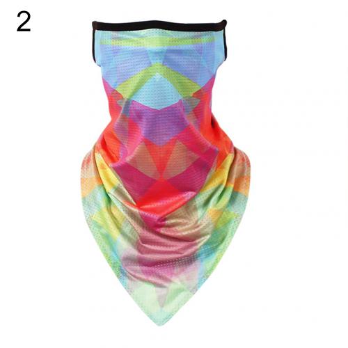 Spandex Flame Teeth Print Breathable Dust Proof Anti UV Face Cover Bandana Neck Gaiter: 2