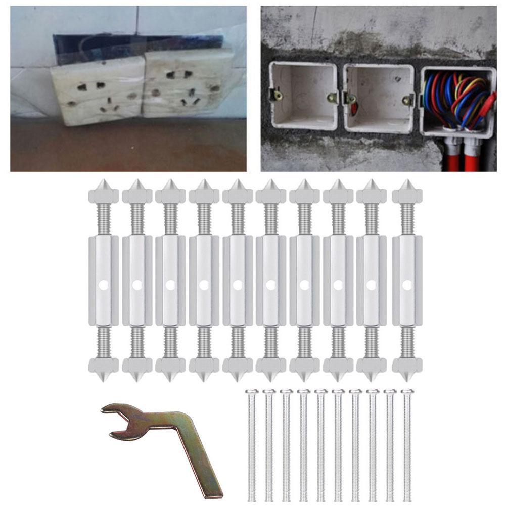 Interruttore di riparazione scatola elettrica presa viti a cassetta asta di supporto montaggio a parete scatola interruttori riparazione strumento accessori elettrici fissi