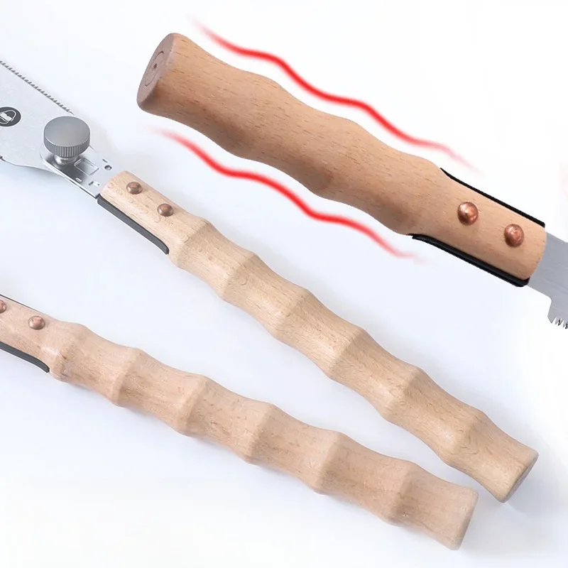 Allsome 13/22 tums handsåg sk -5 stålblad flexibel trädragsåg ergonomisk nyckellöst bladbyte perfekt för träbearbetning