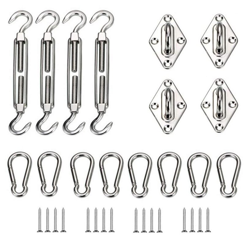 M6 Awning Attachment Sun Shade Sail Stainless Steel Hardware Kit for Garden Sun Shade Sail Fixing Accessories Retail