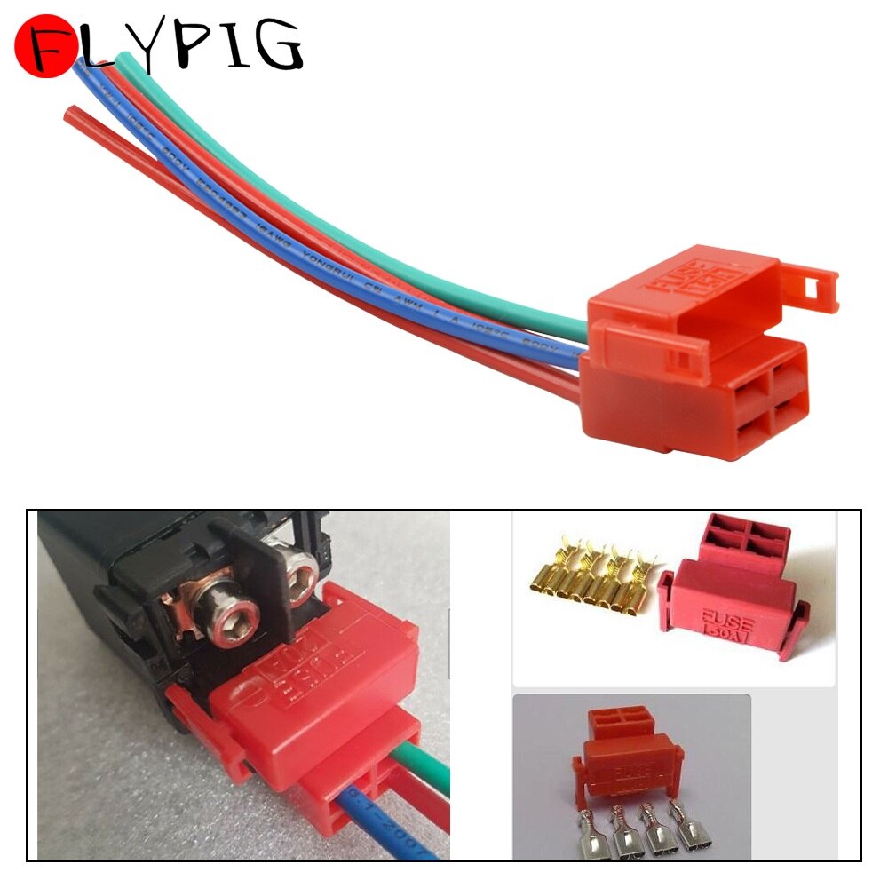 Motorcycle Starter Solenoid Relay Plug Electrical Part Connector Plug 4 Wire For Honda CBR 600 900 929 954 1000 1100XX 1000F VTR