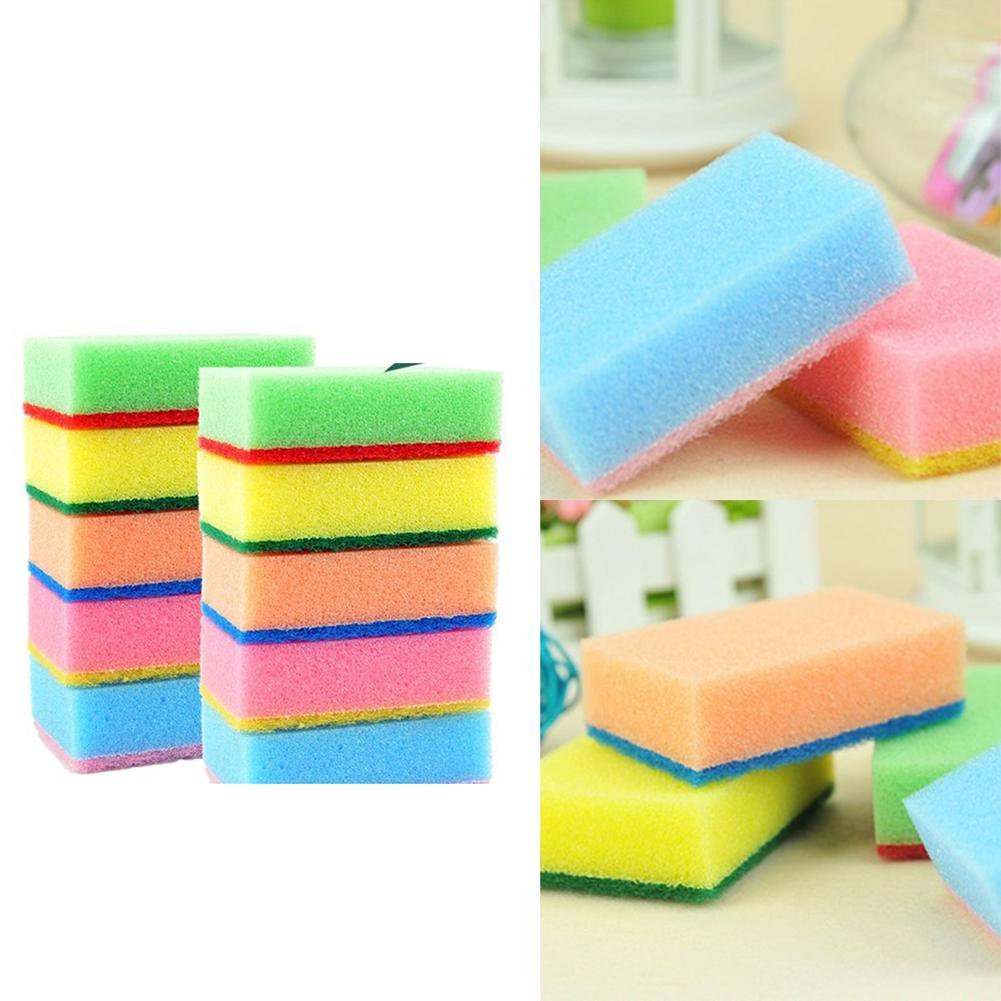 Sponge Cloth Dishwashing Sponge Wipe Kitchen Cleaning Nano Cotton Wash Pot Brush Kitchen Tools Colors Random Kitchen Accessory