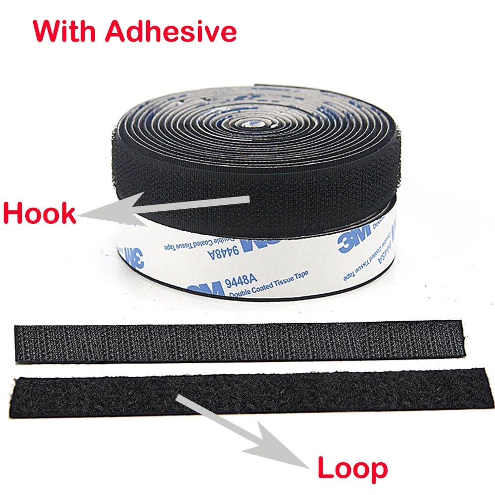 20/25/30/50/100mm 3M Velcro for Carpet Hook Loop Fastener Self Adhesive Tape Sewing Cloth Strap Roll Strong Sheet Auto Sticker