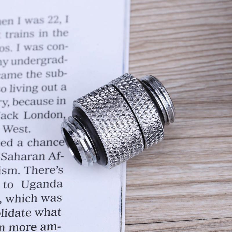 G1/4 Outer Thread Tube Adapter 360 Degree Rotary 18mm Diameter Brass Tube Adapter for Computer PC Water Cooling System