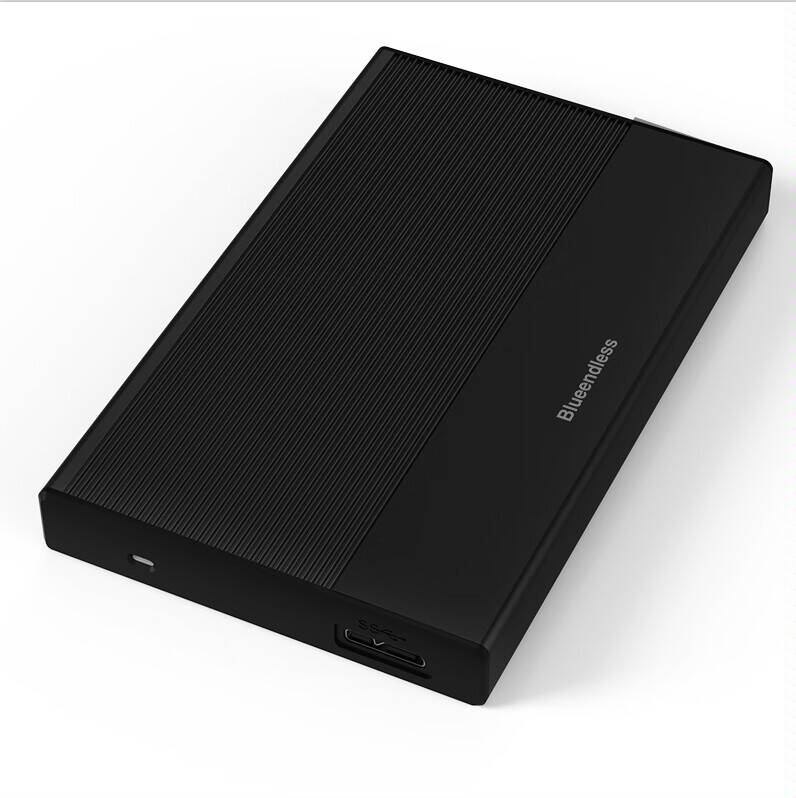 Blueendless USB3.0 HDD Hard Drive HDD Case Sata Case Aluminum 2.5 HDD Encolsure for Laptop PC External HD Case Hard Drive: black