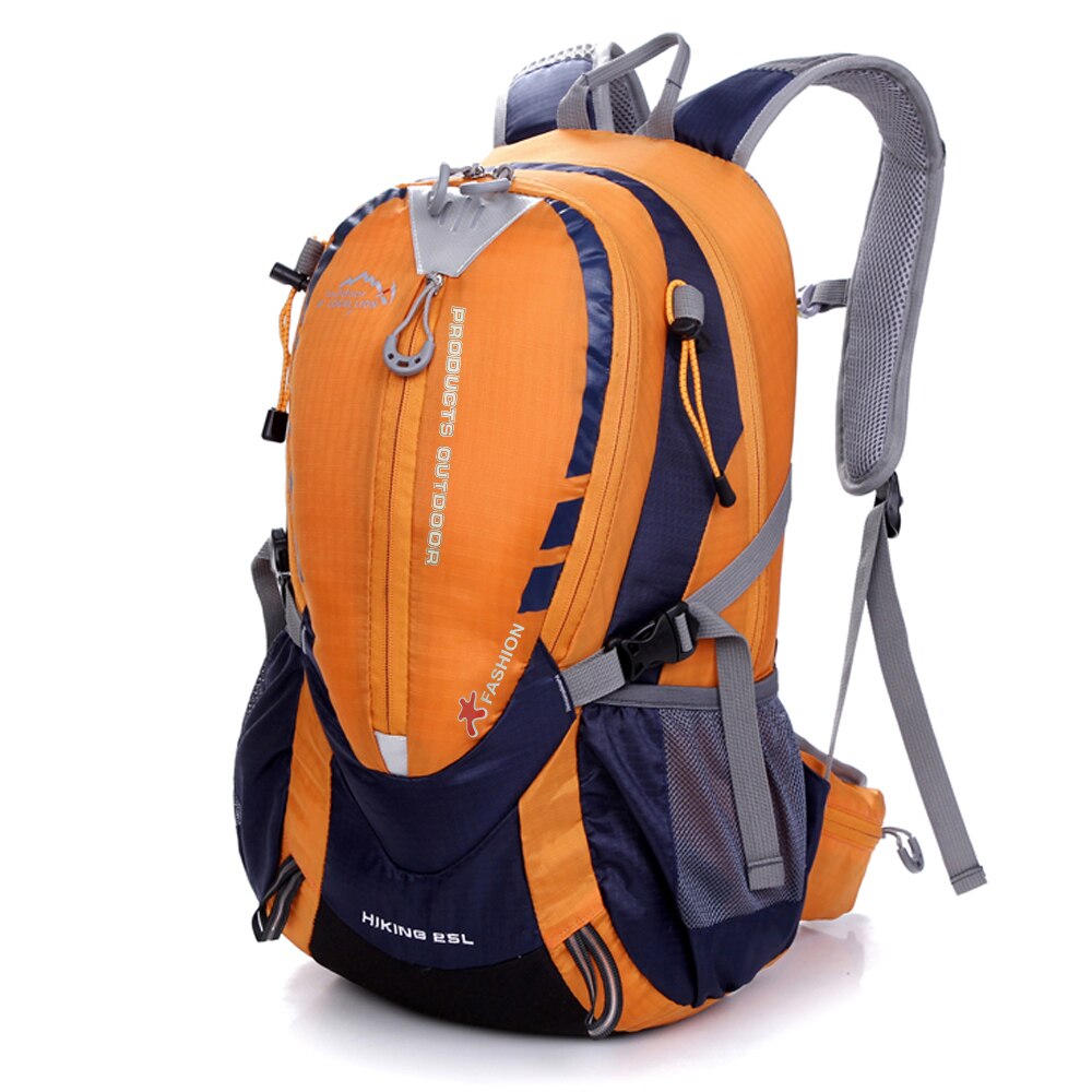 25l vandtæt klatrerygsæk rygsæk udendørs sportstaske rejse rygsæk camping vandre rygsæk kvinder trekking taske til mænd: Orange