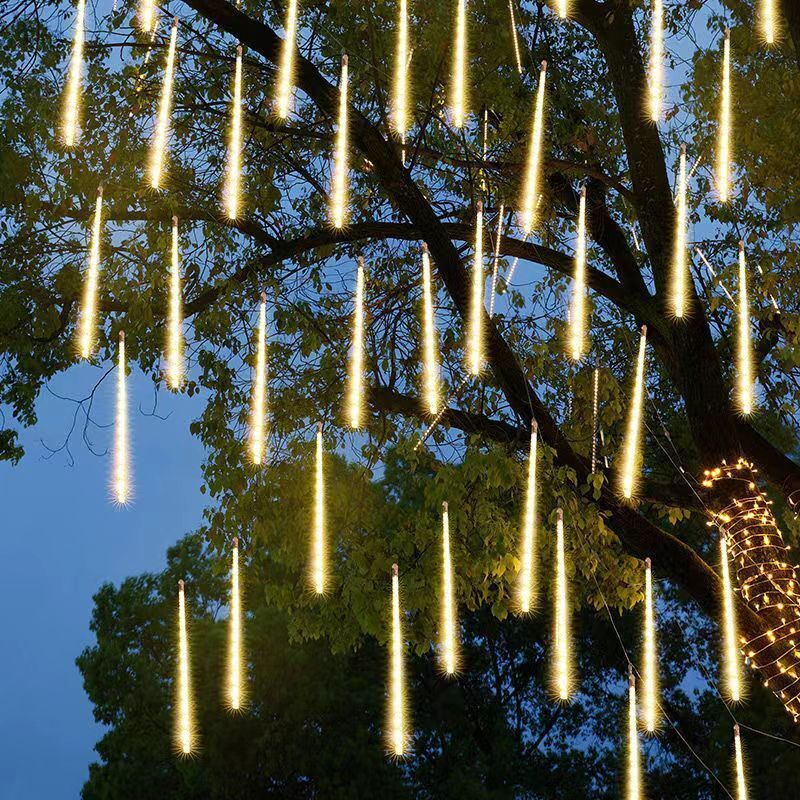 30/50CM LED Meteor Shower Rain Lights Waterproof Falling Raindrop Fairy String Light for Christmas Party Patio Decor