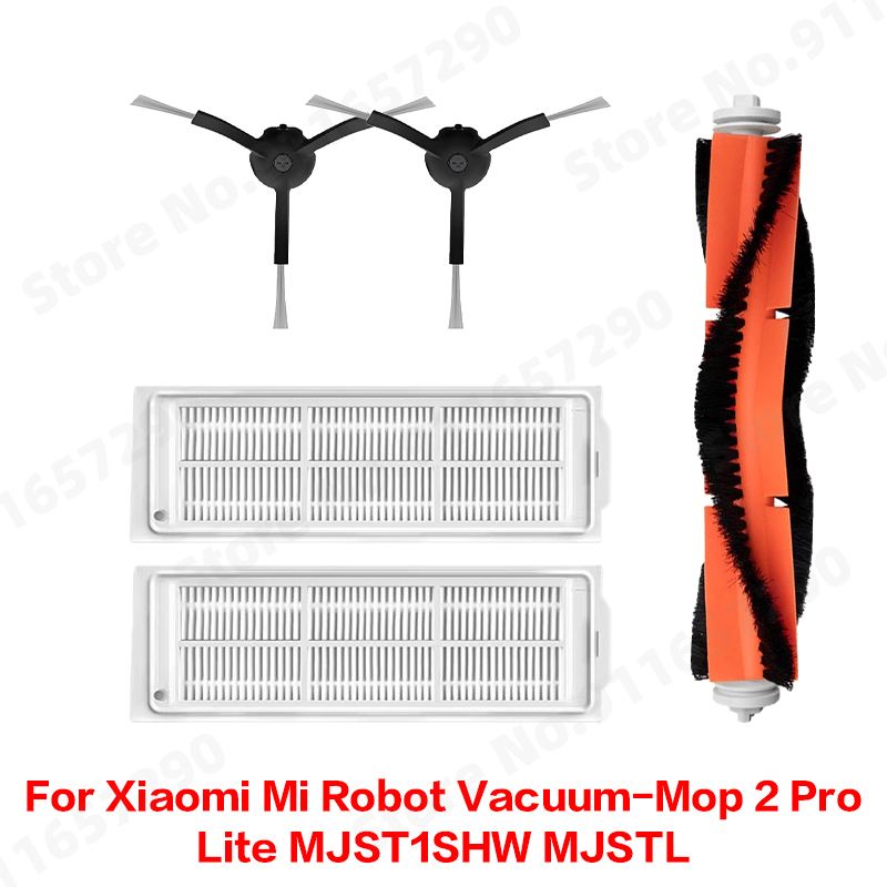 Para Xiaomi Mi Robot aspirador-mopa 2 Pro/Lite MJST1SHW MJSTL Cepillo principal lateral tanque de agua caja de polvo paño de mopa accesorios de filtro HEPA: Rojo
