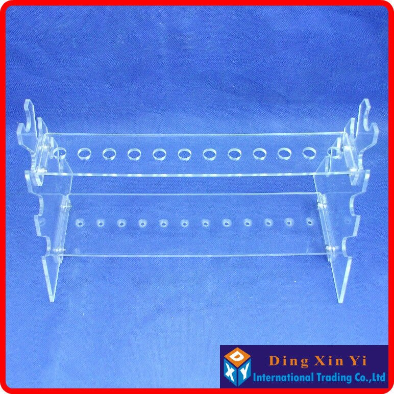 Soporte trapezoidal de doble cara para pipeta de vidrio orgánico, estante de pipeta graduado, estante trapezoidal de doble cara