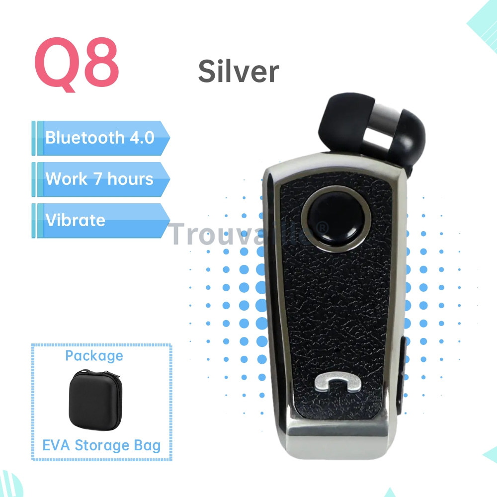 Trouvaille auriculares inalámbricos oreja en loto auriculares Bluetooth auriculares vibratorios auriculares manos libres baratos con cable retráctil: YELLOW
