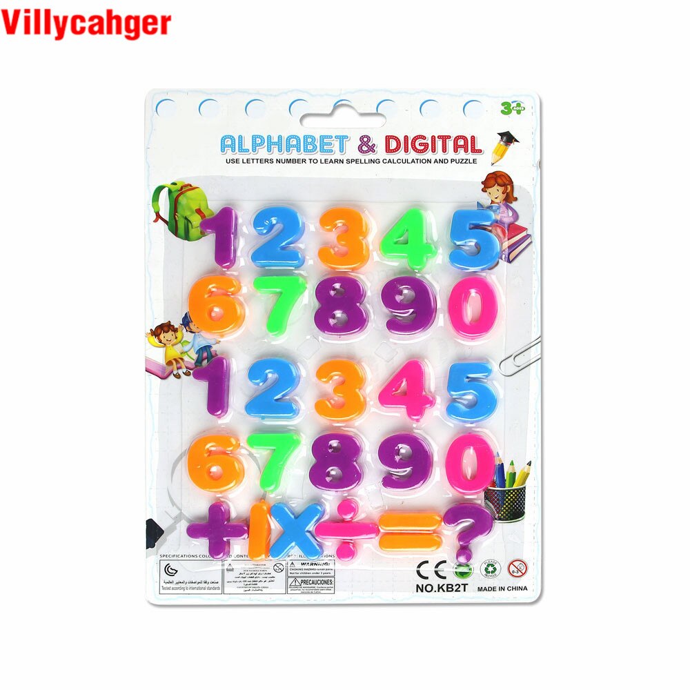 26 unids/set 2CM imán números rompecabezas colorido etiqueta memorando juguete educativo de aprendizaje operación Digital para los niños