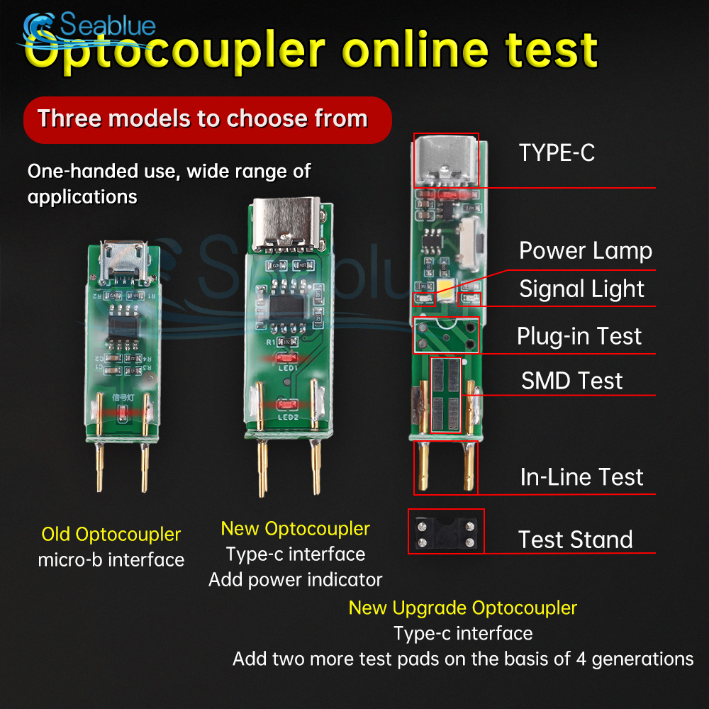 Optocoupler tester online testing tool 4 Pin optocoupler test board electronic repair specific Type-c/Microb interface