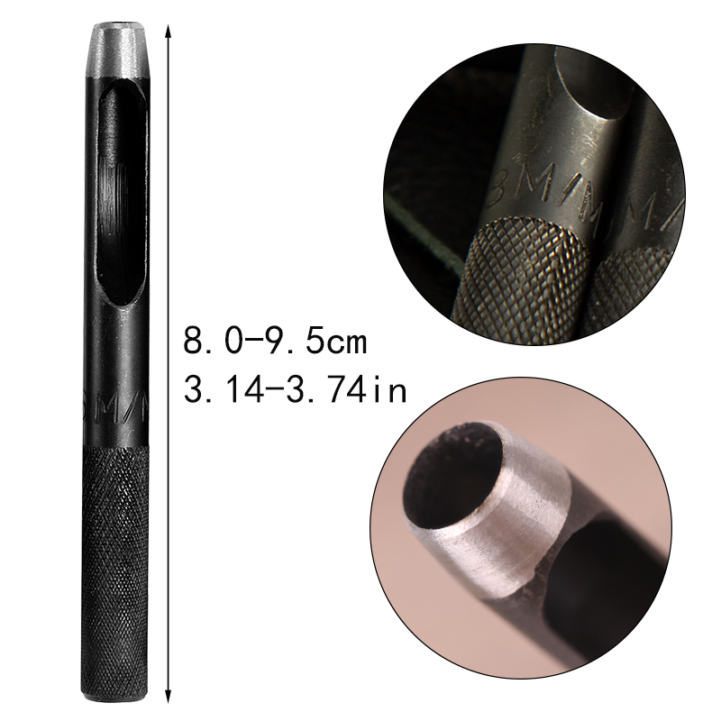 Punching Leather Hole Punch Round Steel Leather Craft Hollow Hole Punch Metal Gaskets Plastic Rubber Tools 1mm-10mm