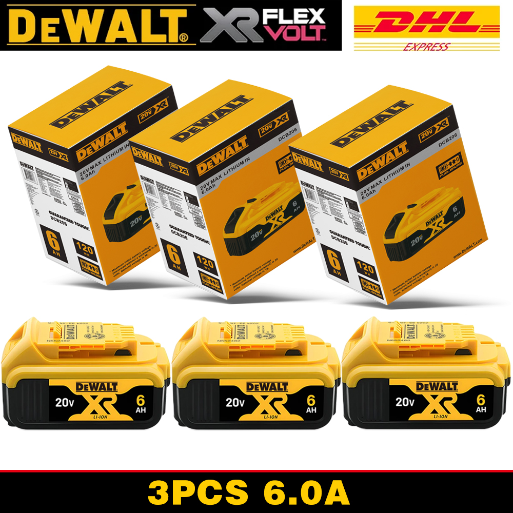 DEWALT original 18V, 6.0AH, DCB115, DCB118, DCB205, DCB200 battery charger, fast charging, lithium battery, tool battery