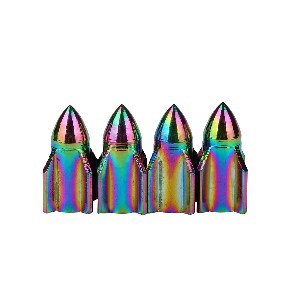 4 stk neonlys farve aluminium bildæk ventilhætter kugle bil lastbil luftport dæksel dæk fælg ventil hjulspindel hætte: D