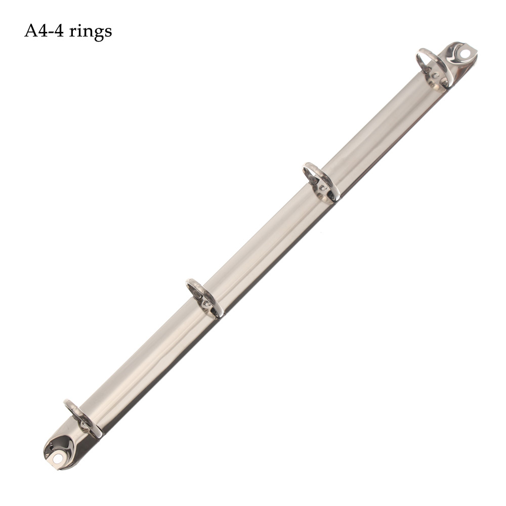 A4/B5/A5/A6/A7 Metal Spiral Rings Binder Clip Loose-leaf File Folder Clip Scrapbook Notebook Refillable Binding Hoops: A4-4 rings